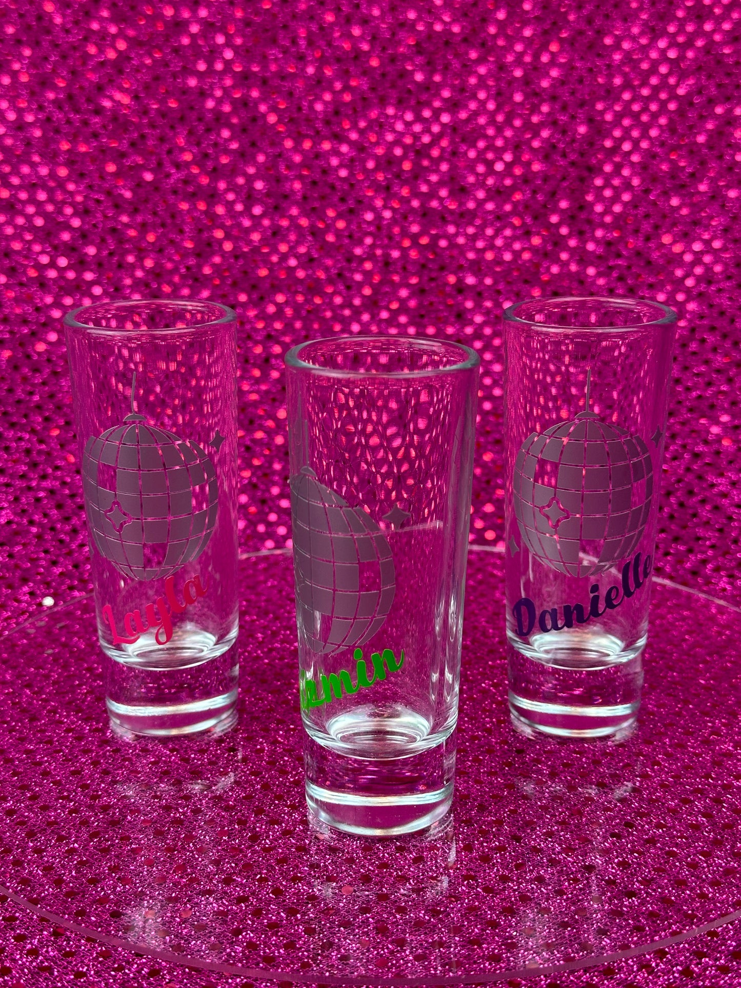 Personalized Disco Bachelorette Shot Glass