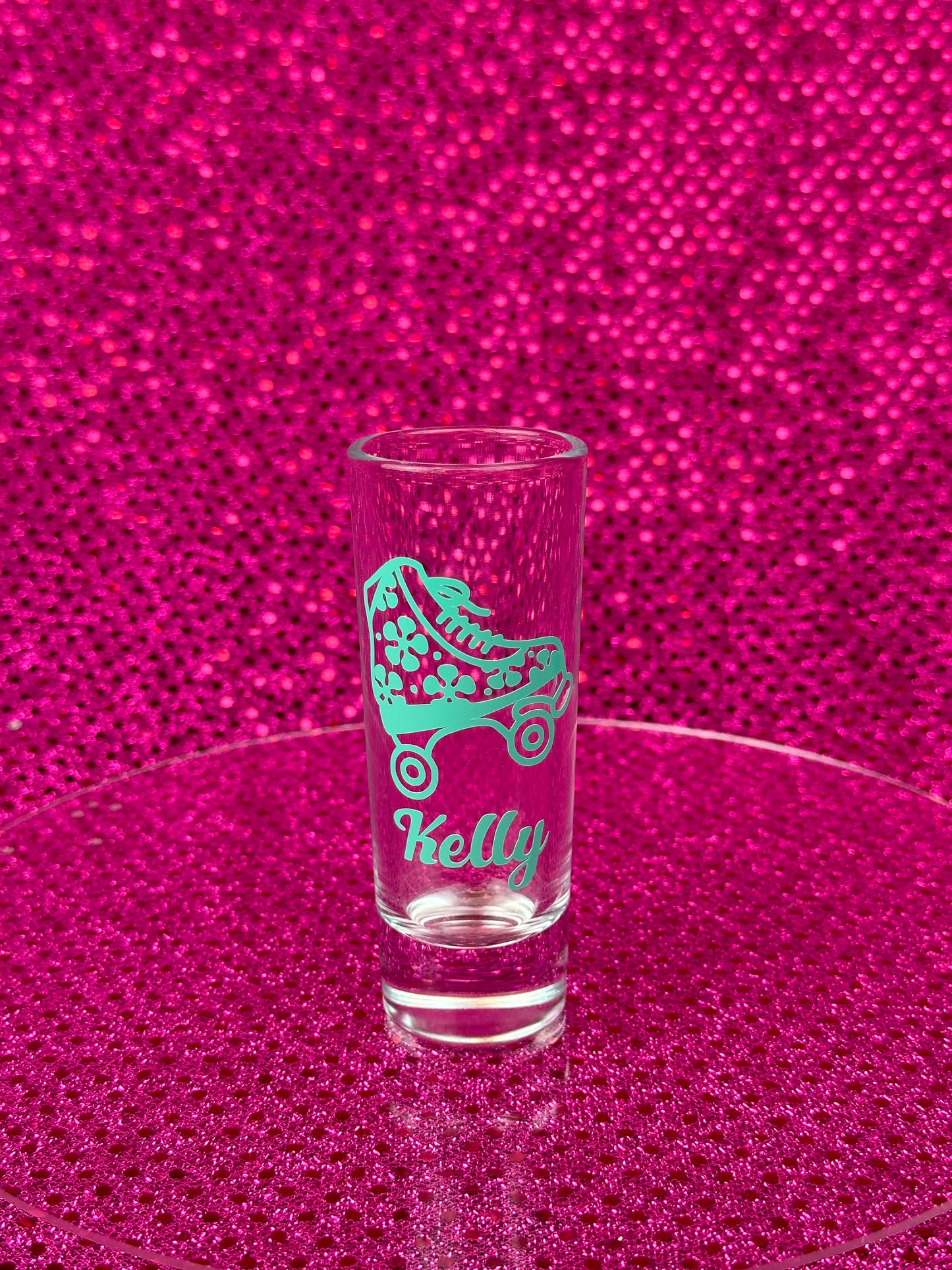 Personalized Roller Skate Bachelorette Shot Glass