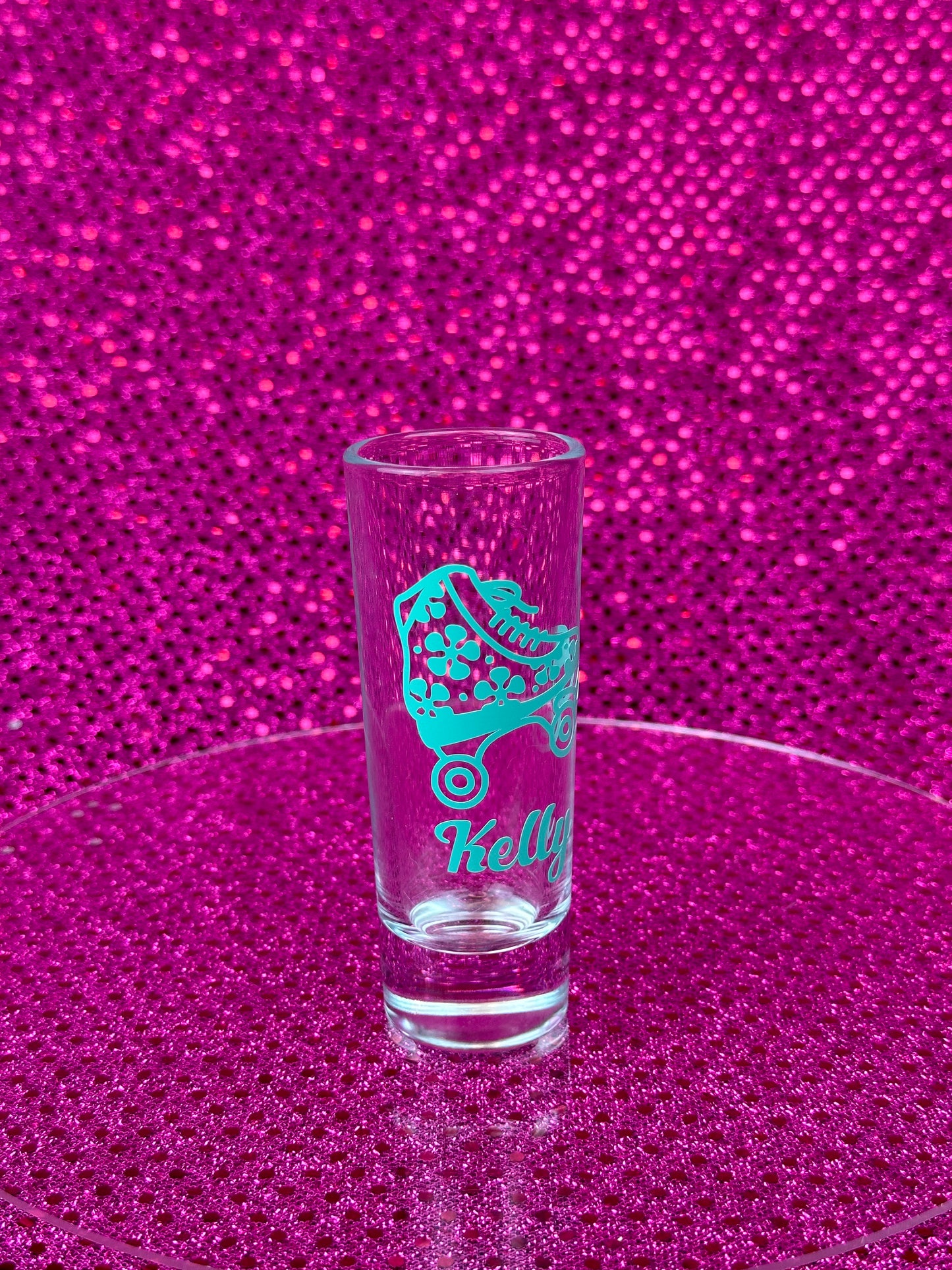 Personalized Roller Skate Bachelorette Shot Glass